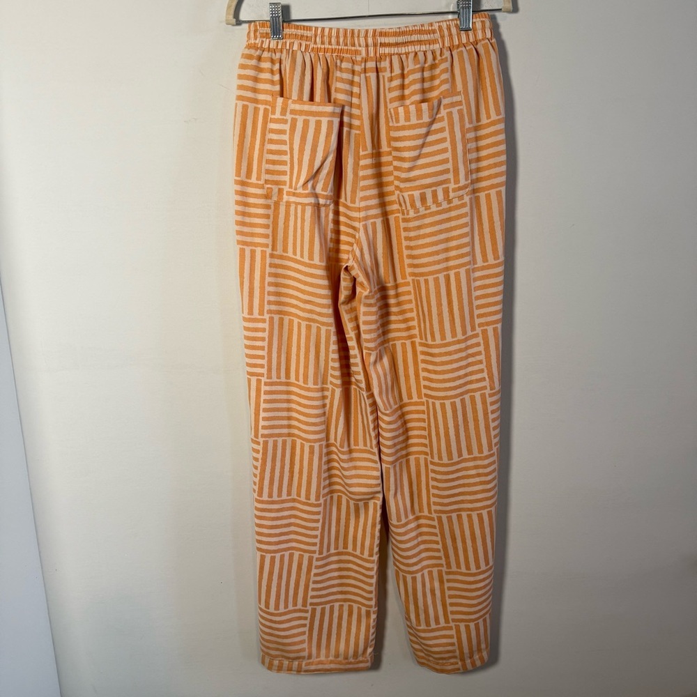 Bailey Rose Rayon Blend Orange Patterned Wide Leg… - image 2